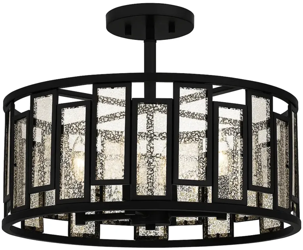 Bankston 4-Light Matte Black Semi-Flush Mount