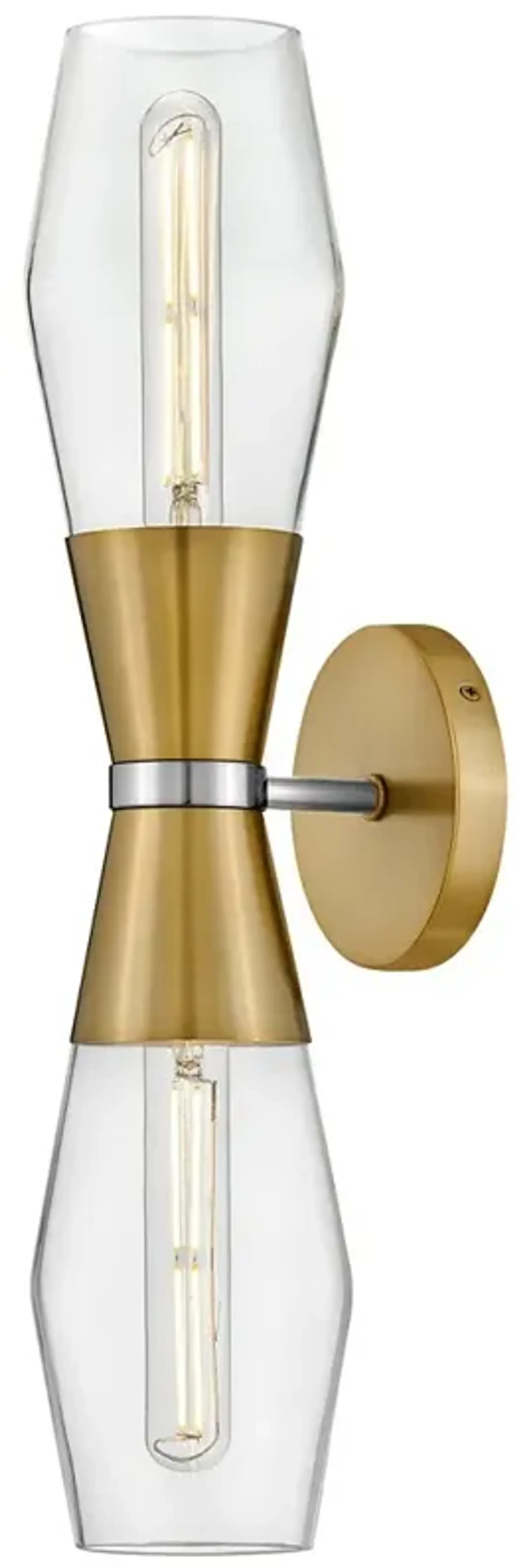 LARK LIVIE Large Two Light Sconce Lacquered Brass