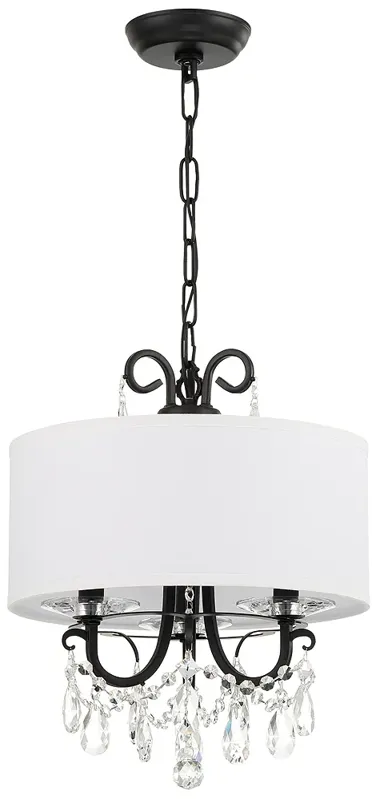 Othello 3 Light Matte Black Mini Chandelier