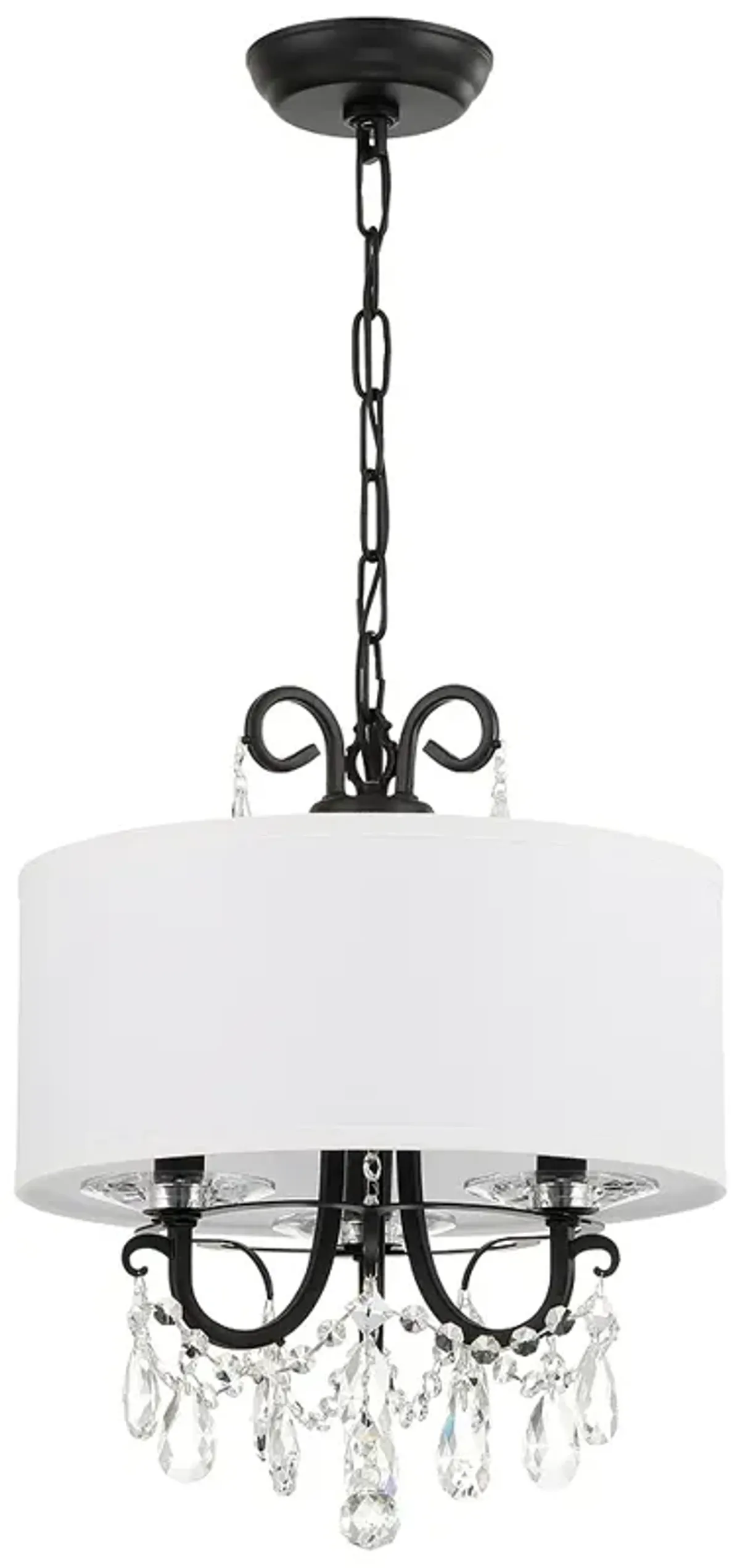 Othello 3 Light Matte Black Mini Chandelier