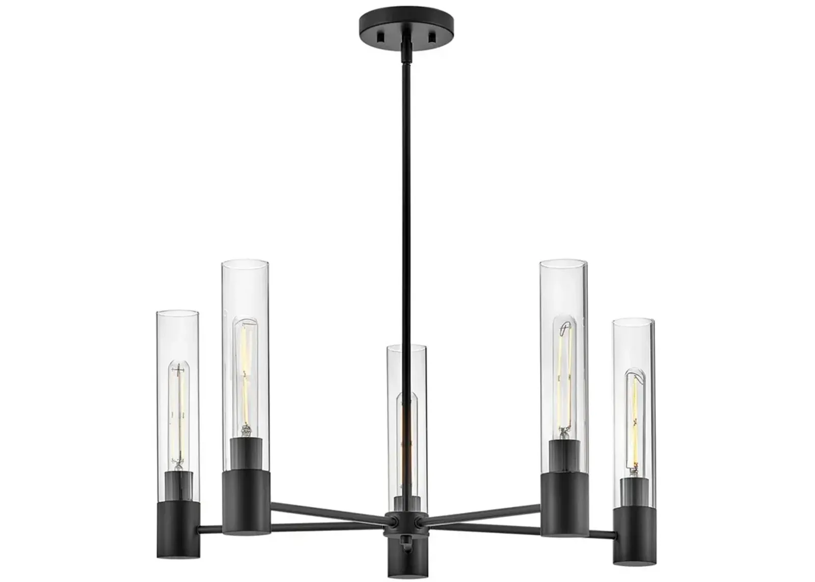 Hinkley Lighting Lark Shea 28" Wide 5-Light Modern Black Chandelier