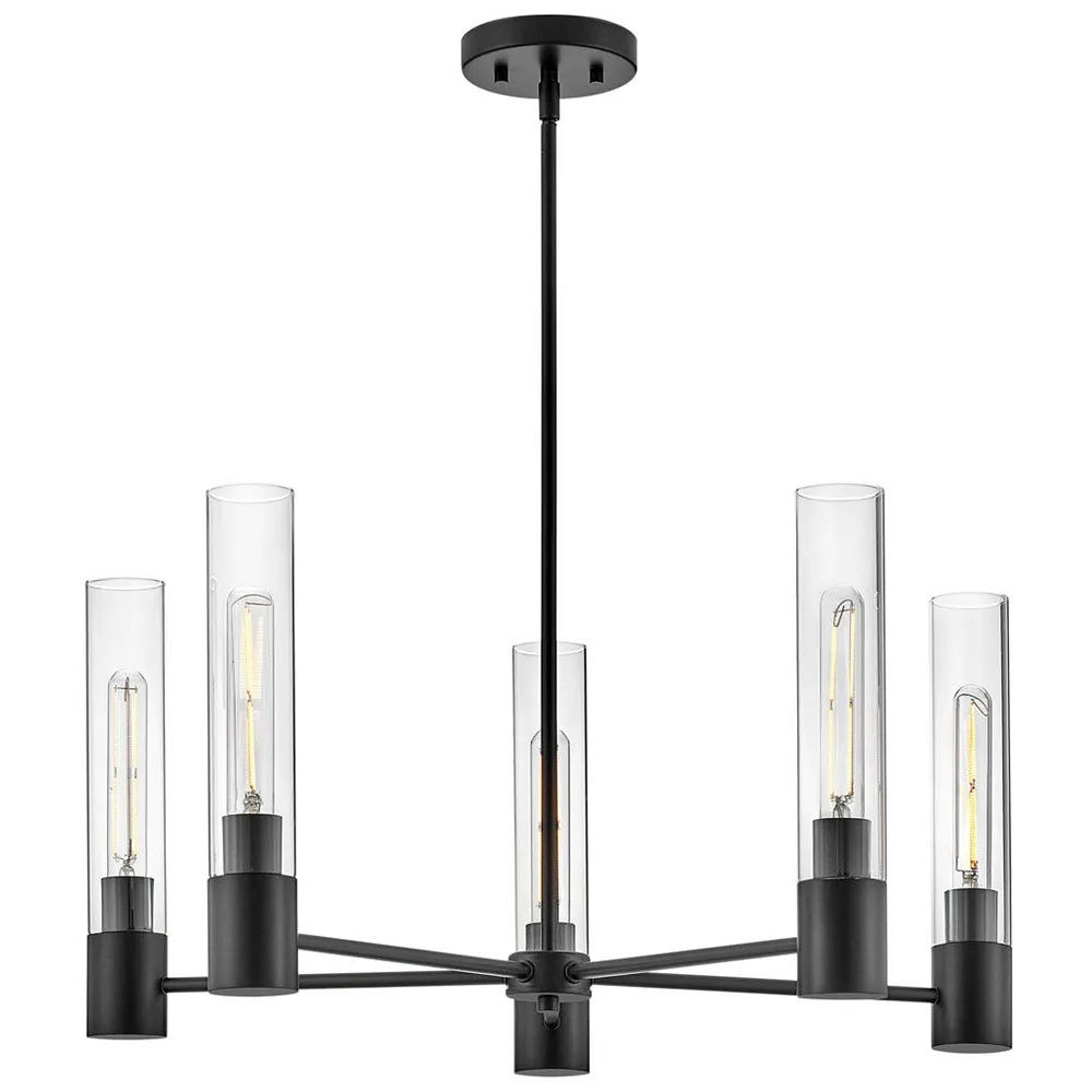 LARK SHEA Medium Single Tier Chandelier Black