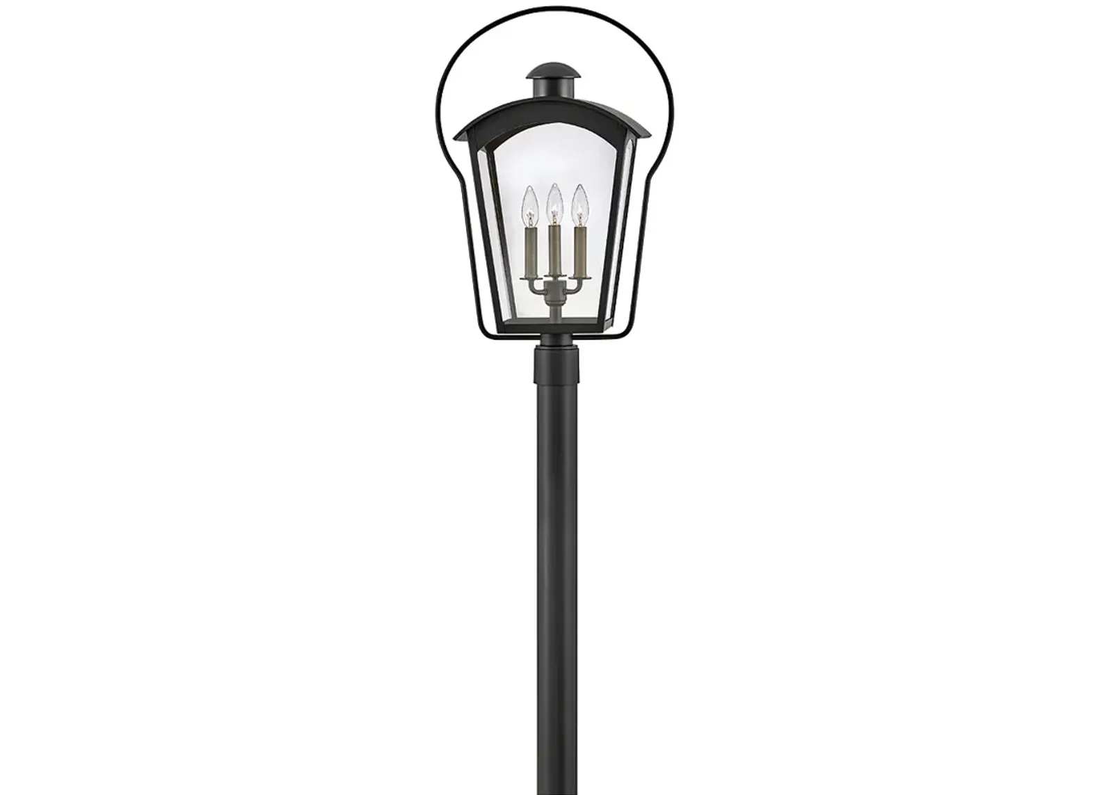 Hinkley Yale 26 3/4" High Black 3-Light Outdoor Post Light