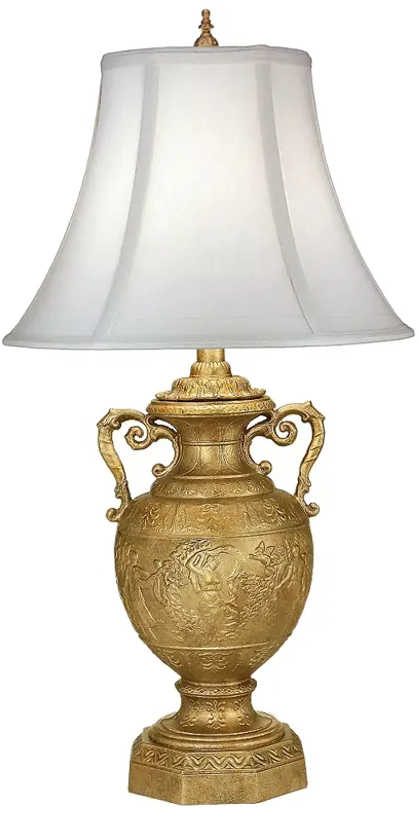 30" H Gilded Gold Grecian Urn Table Lamp