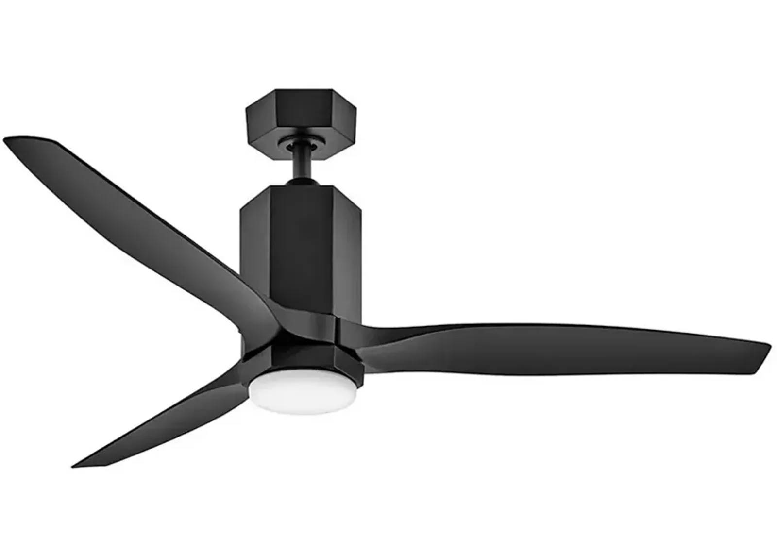 Hinkley Fan Facet 52" LED Dual Mount Smart Fan Matte Black