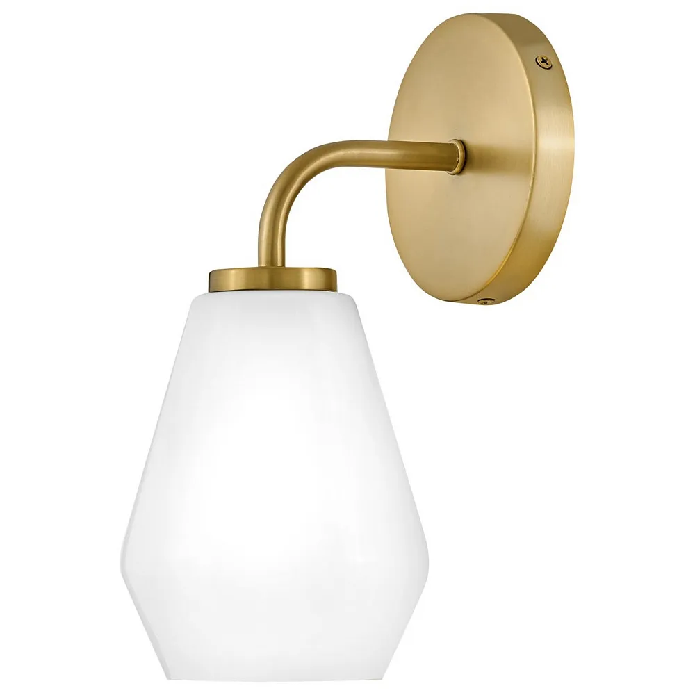 LARK GIO Medium Single Light Vanity Lacquered Brass