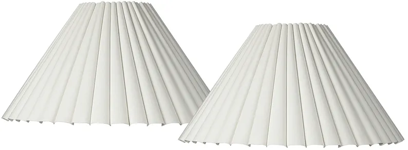 Springcrest Collection Box Pleat Lamp Shade 7x20.5x12.5 (Spider) Set of 2