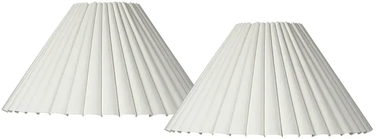 Springcrest Collection Box Pleat Lamp Shade 7x20.5x12.5 (Spider) Set of 2