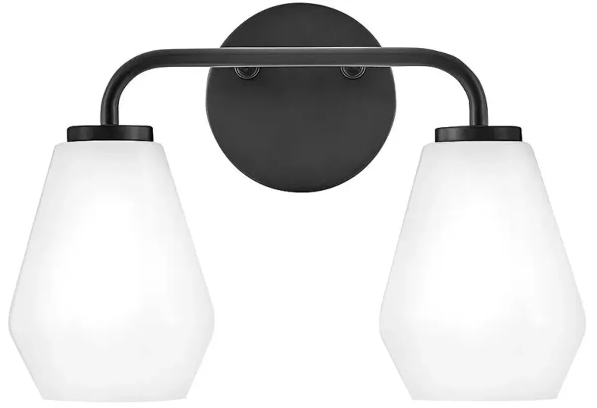 LARK GIO Small Two Light Vanity Black