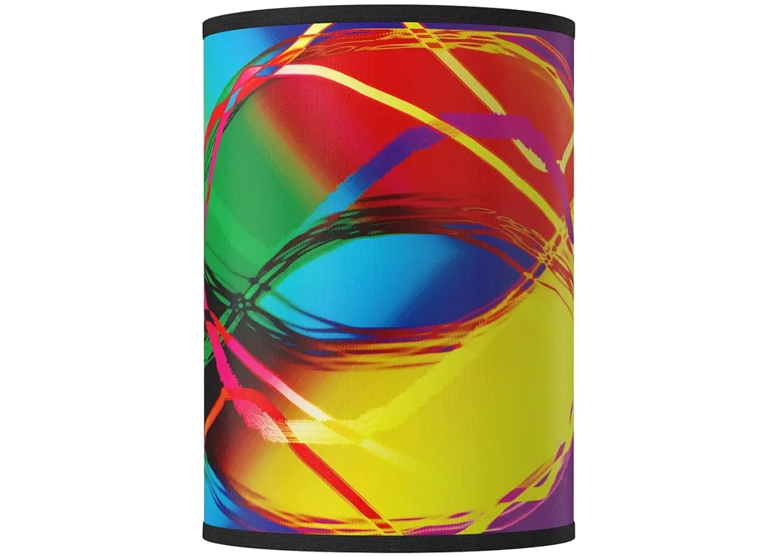 Colors In Motion (Light) Giclee Round Cylinder Lamp Shade 8x8x11 (Spider)