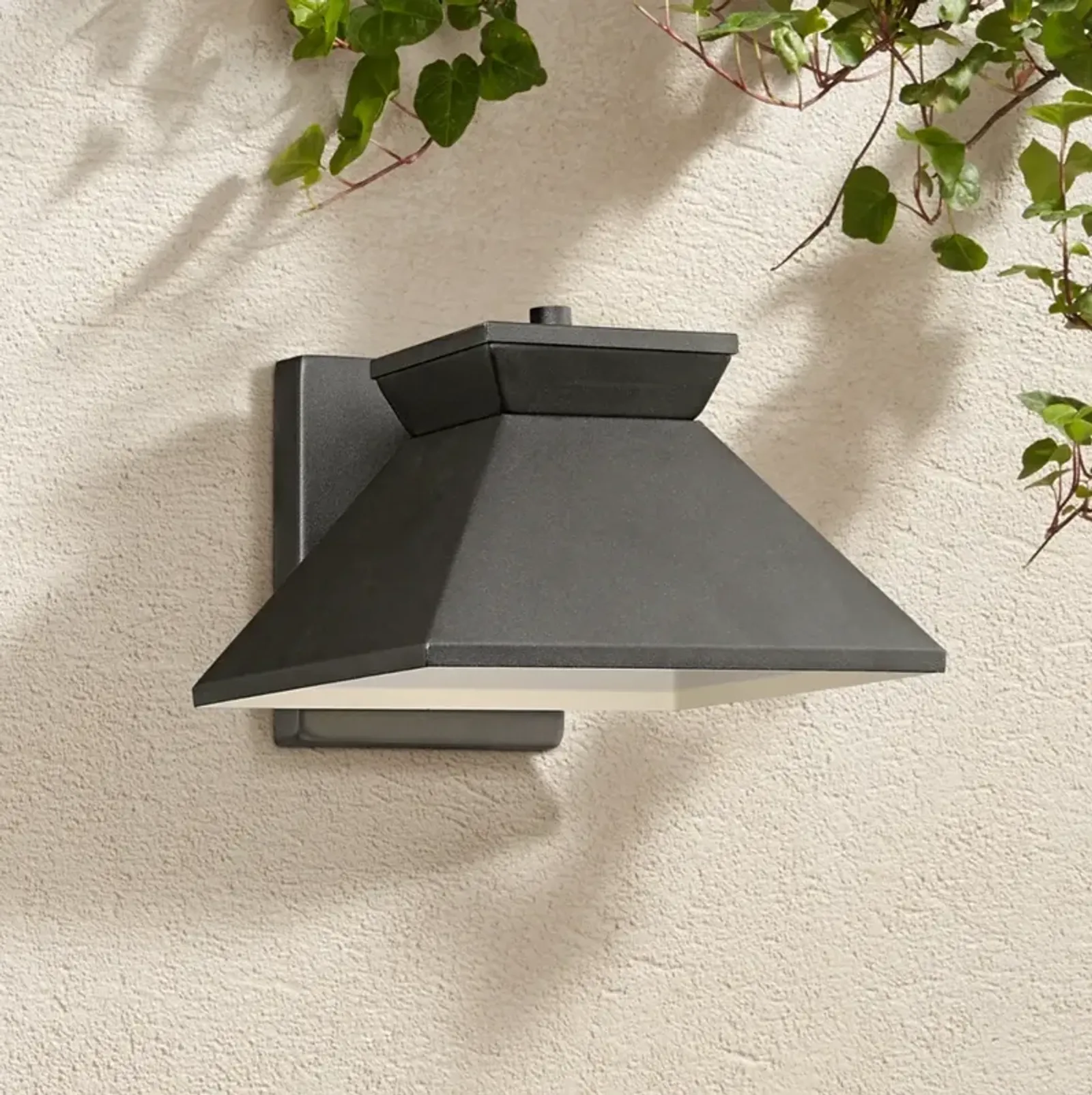 John Timberland Whatley 6 1/4" High Black LED Outdoor Wall Light