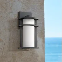 Aline 13" High Black Finish Modern LED Outdoor Wall Light
