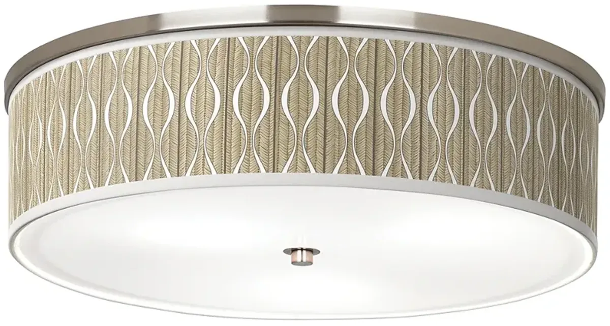 Giclee Glow 20 1/4" Wide Swell Shade and Nickel Modern Ceiling Light