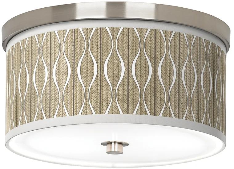 Swell Giclee Nickel 10 1/4" Wide Ceiling Light