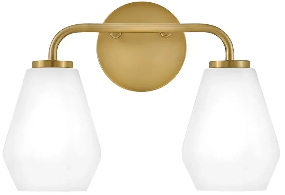 LARK GIO Small Two Light Vanity Lacquered Brass