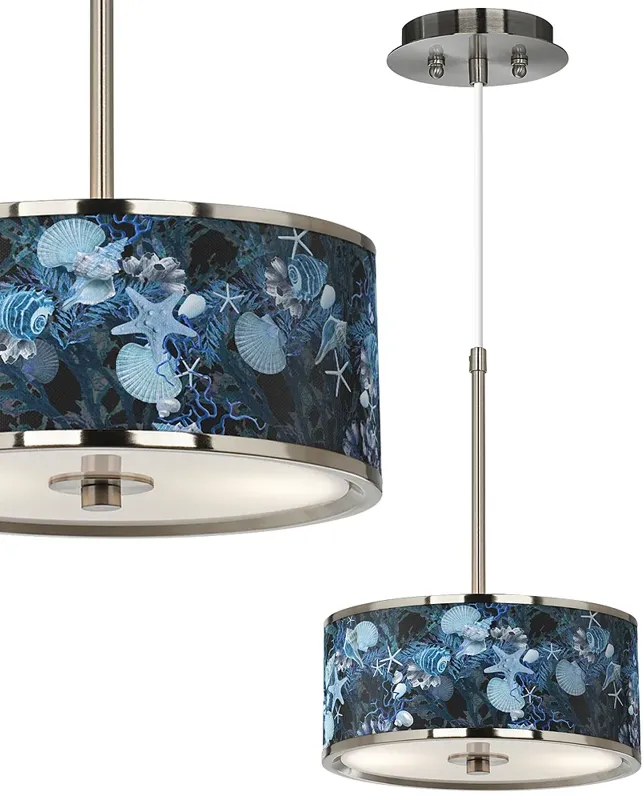 Blue Seas Giclee Glow 10 1/4" Wide Pendant Light