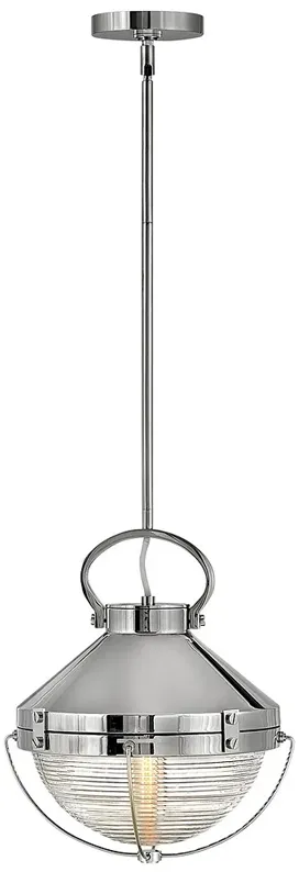 Crew 12" Wide Nickel Mini Pendant by Hinkley Lighting