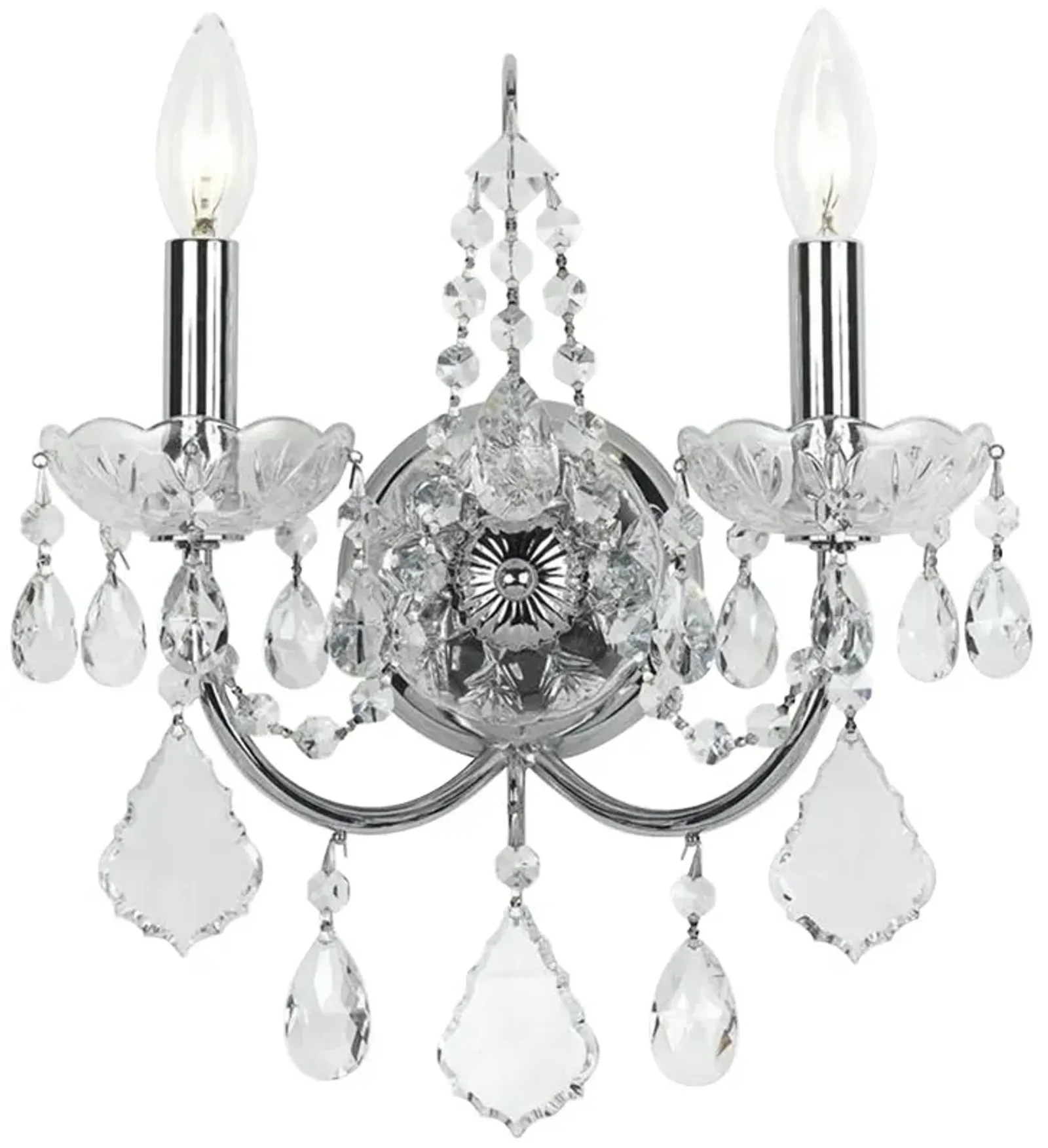 Crystorama Imperial 14"H Polished Chrome 2-Light Wall Sconce