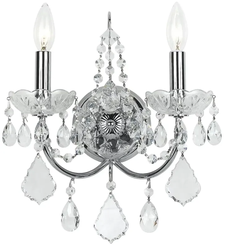 Crystorama Imperial 14"H Polished Chrome 2-Light Wall Sconce