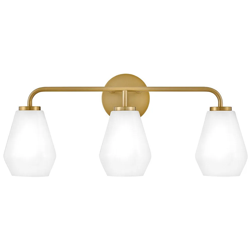 LARK GIO Medium Three Light Vanity Lacquered Brass