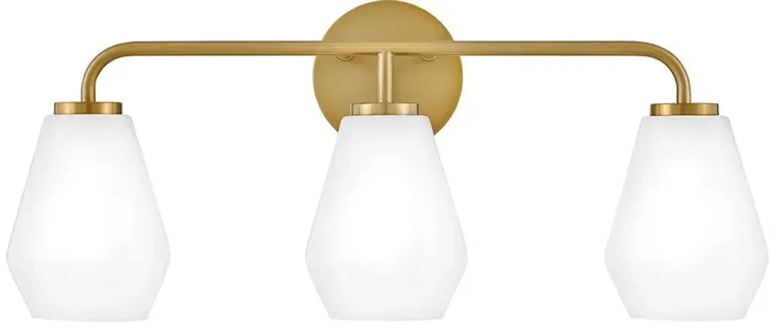 LARK GIO Medium Three Light Vanity Lacquered Brass