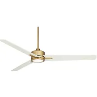 60" Monte Largo Soft Brass LED Ceiling Fan with Remote Control