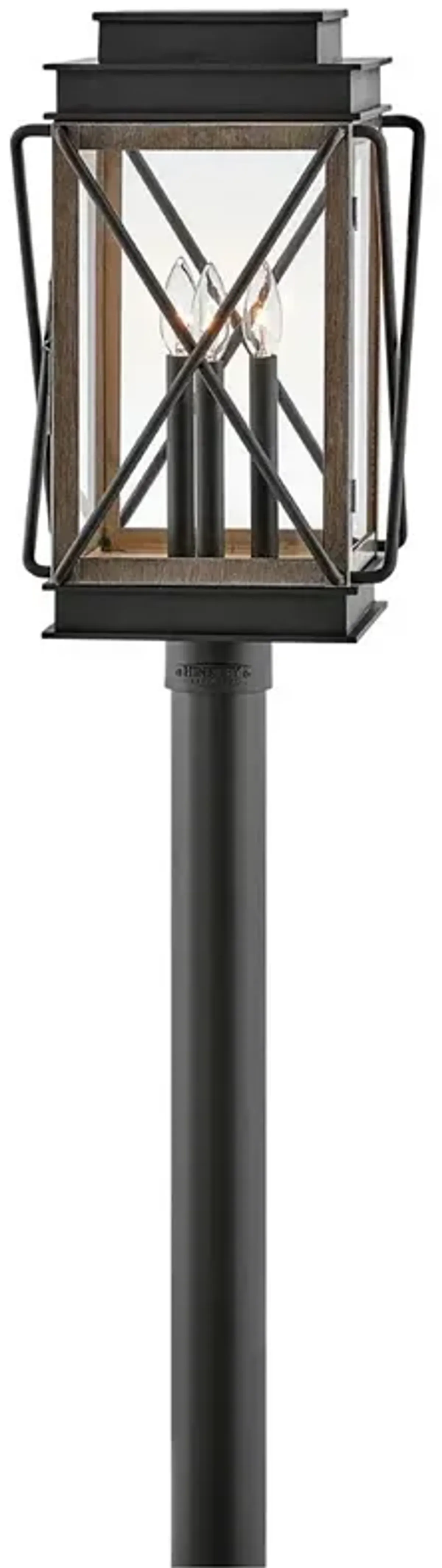 Hinkley Montecito 20.5" High Black Finish Rustic Outdoor Post Light