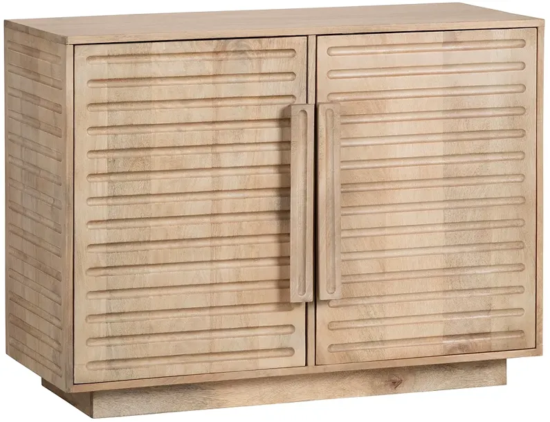 Brown Solid Wood 2 Door Accent Cabinet