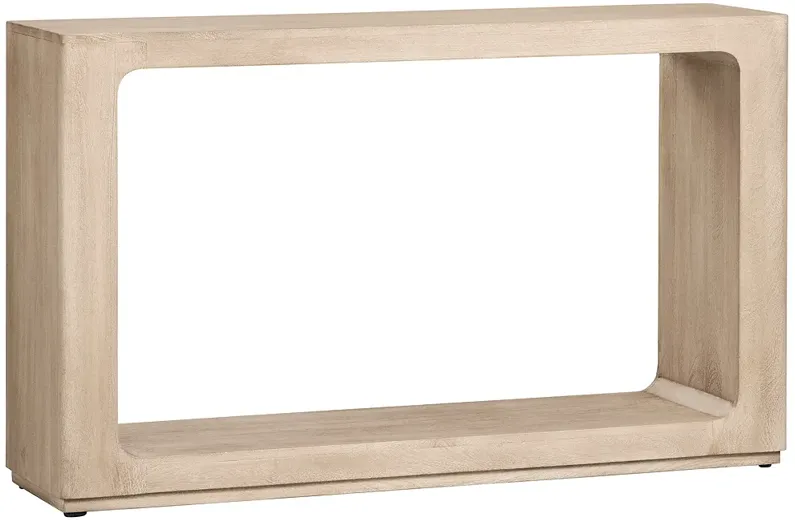 54 in. Cream Solid Wood Accent_Console_Sofa Table