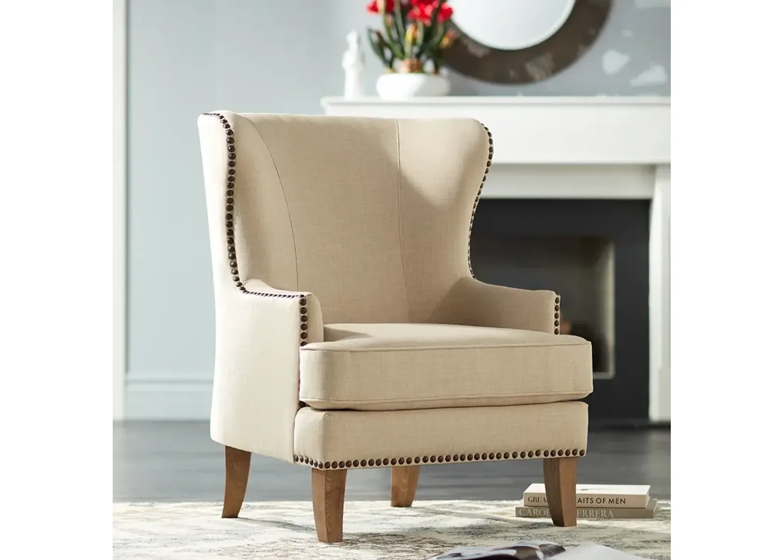 Julie Colony Linen Upholstered Accent Chair