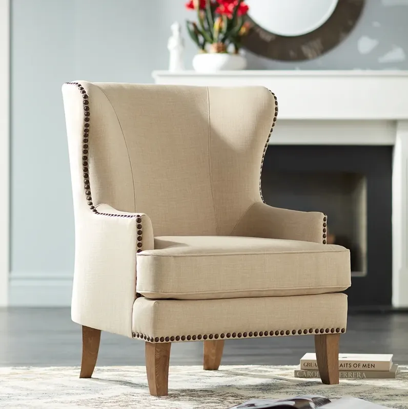 Julie Colony Linen Upholstered Accent Chair