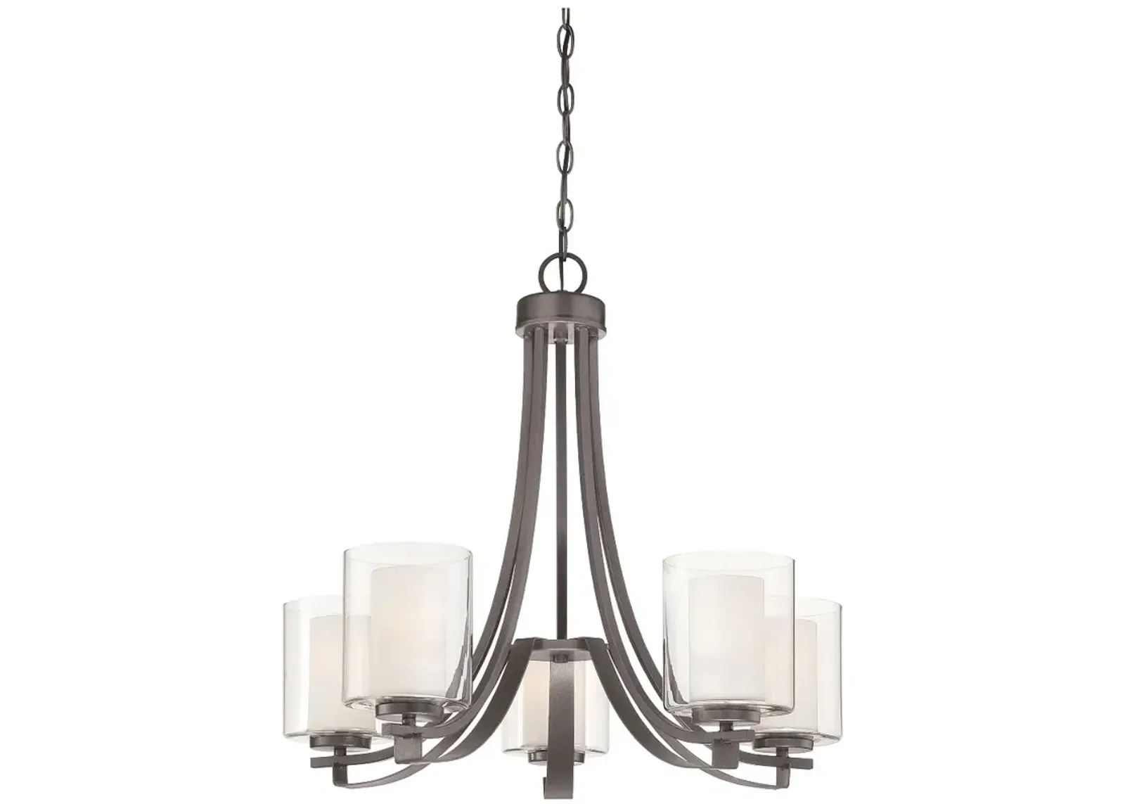 Parsons Studio 25 1/2" Wide Smoked Iron 5-Light Chandelier