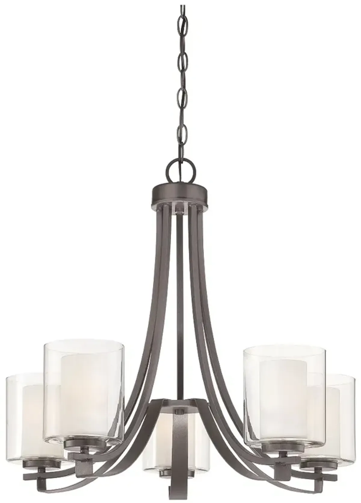 Minka Parsons Studio 25 1/2" Wide Smoked Iron 5-Light Chandelier