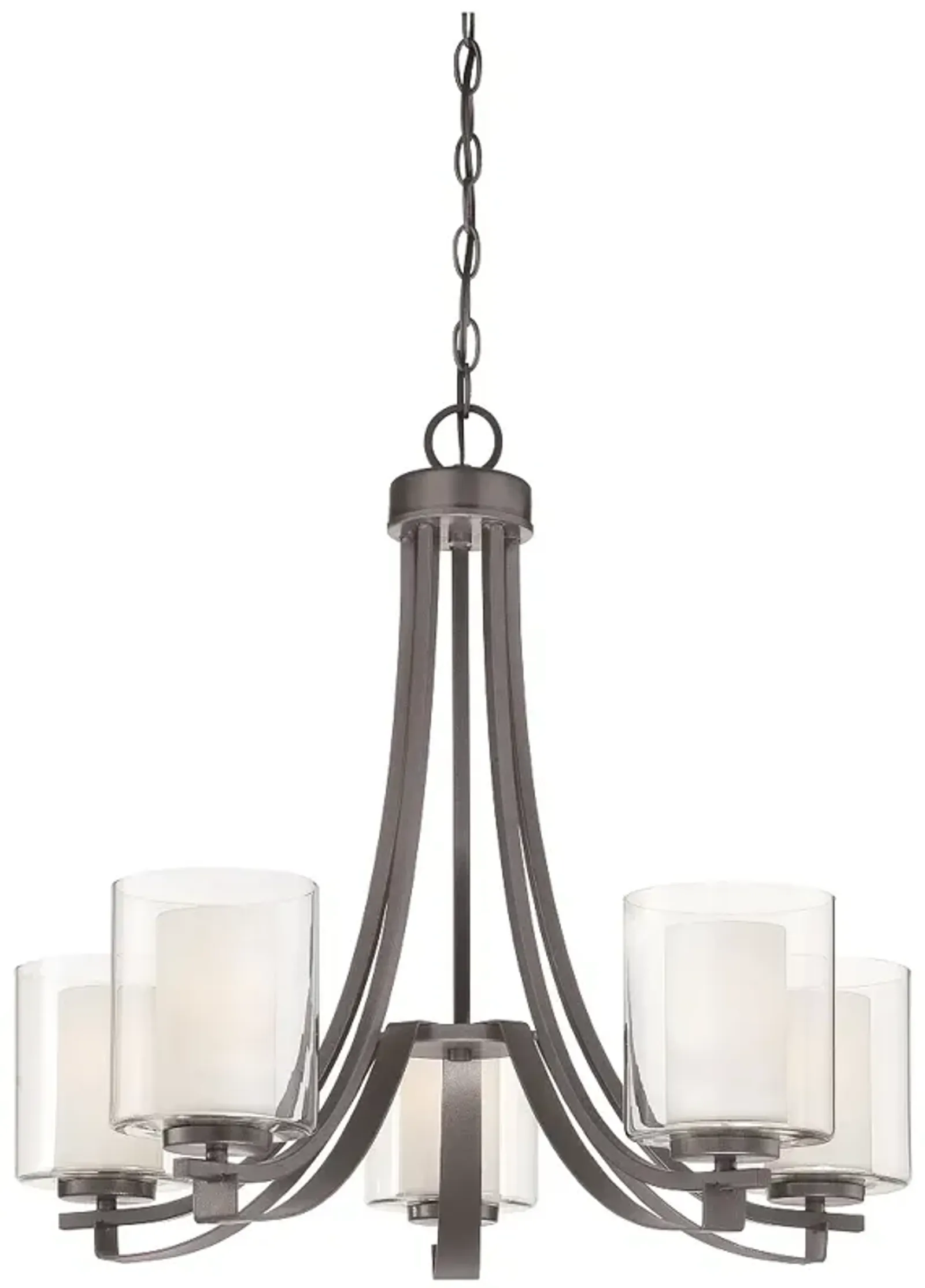 Parsons Studio 25 1/2" Wide Smoked Iron 5-Light Chandelier