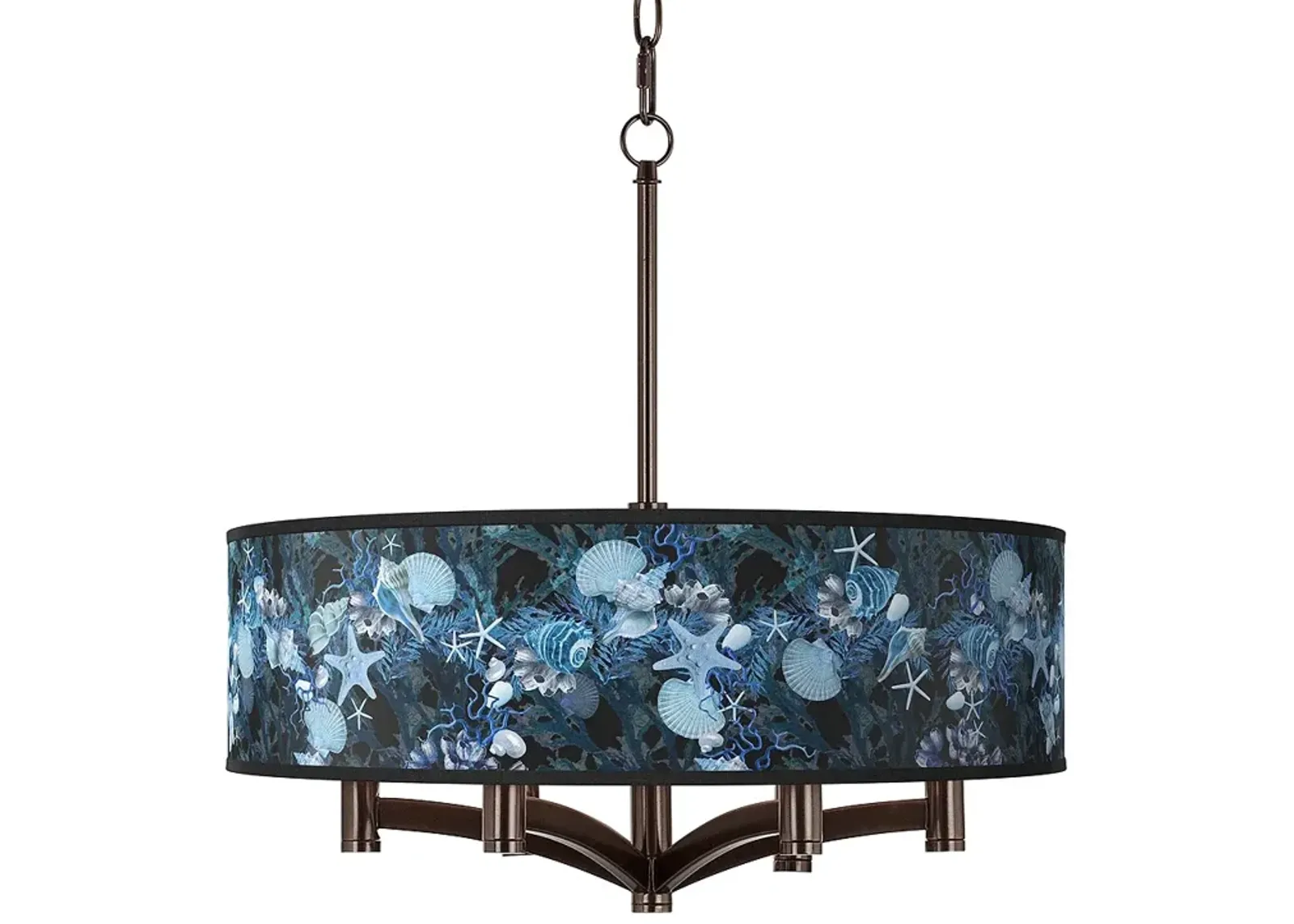 Blue Seas Ava 6-Light Bronze Pendant Chandelier