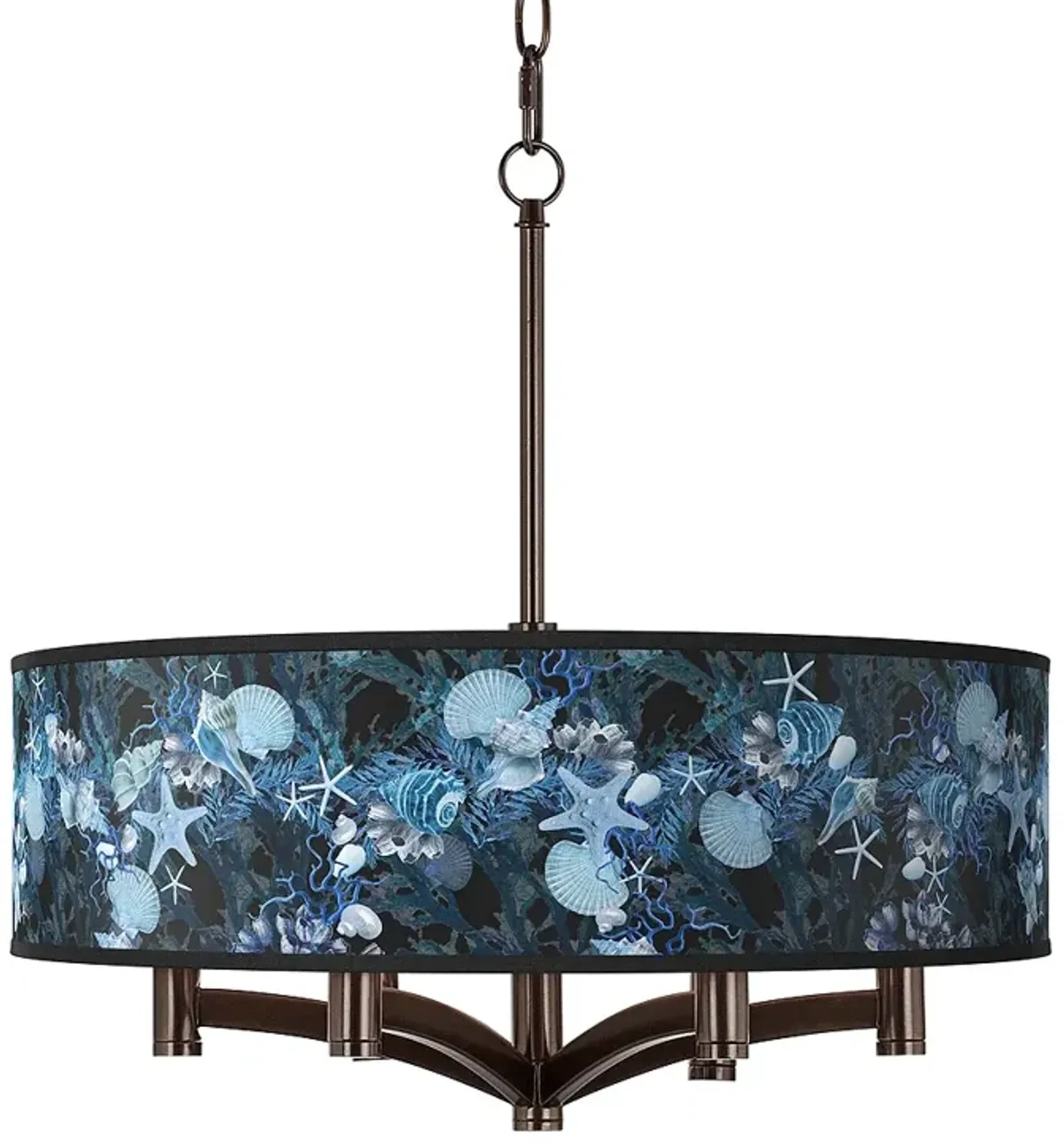 Blue Seas Ava 6-Light Bronze Pendant Chandelier