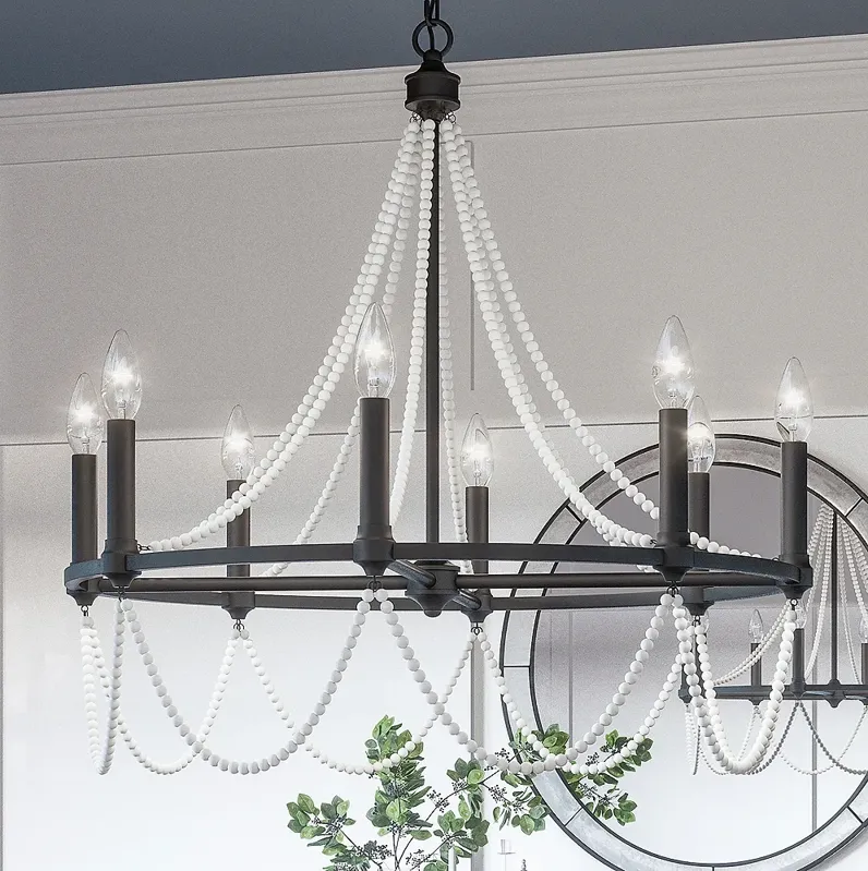 Brigitta 8-Light Matte Black Chandelier