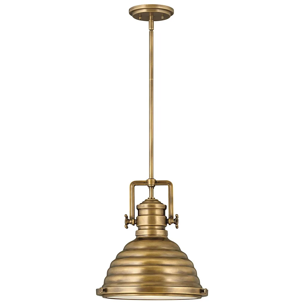 Keating 14 1/4" Wide Heritage Brass Pendant Light