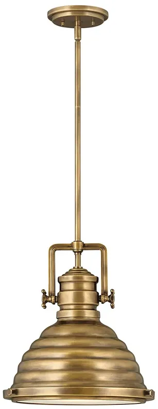 Keating 14 1/4" Wide Heritage Brass Pendant Light