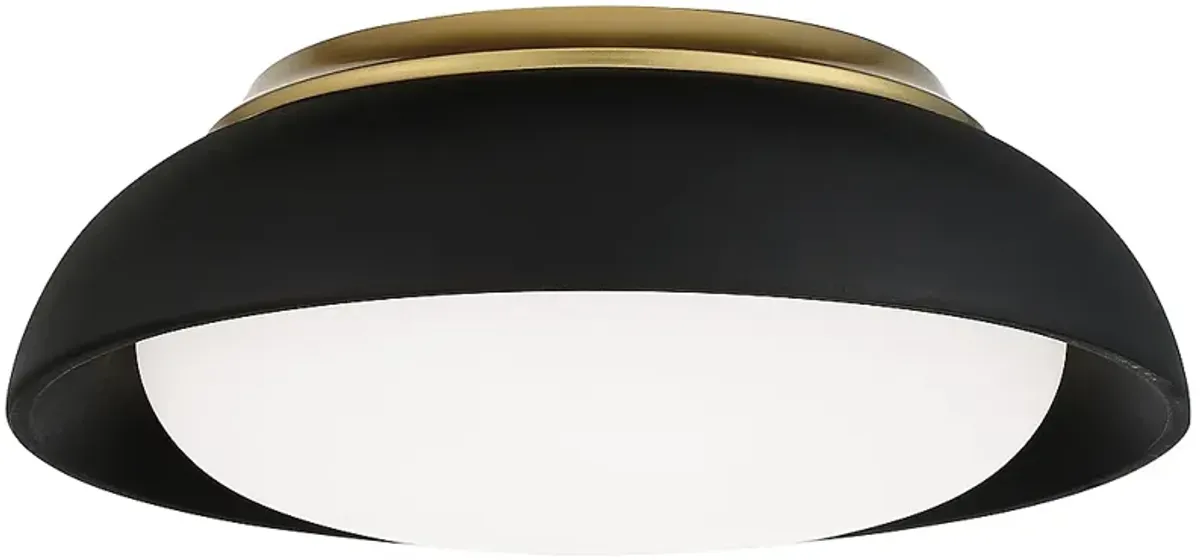 Minka 12" Wide LED Black Finish Modern Flushmount Ceiling Light