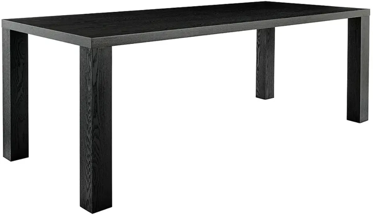 Abby 84 1/2" Wide Black Ash Wood Rectangular Dining Table