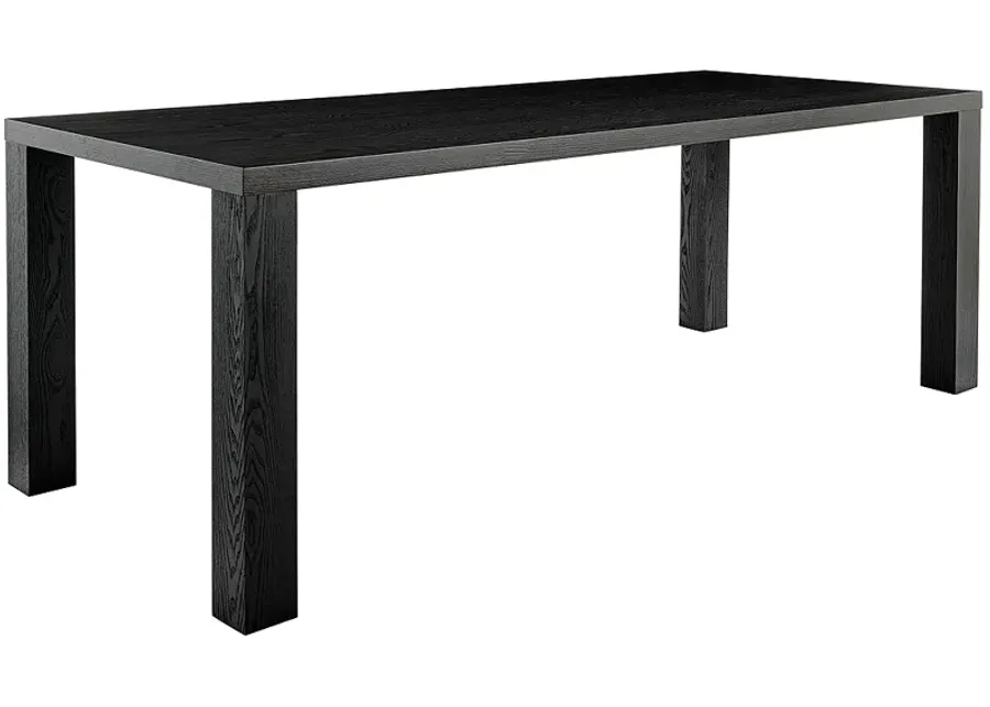 Abby 84 1/2" Wide Black Ash Wood Rectangular Dining Table