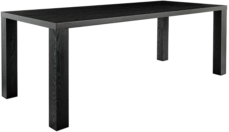 Abby 84 1/2" Wide Black Ash Wood Rectangular Dining Table