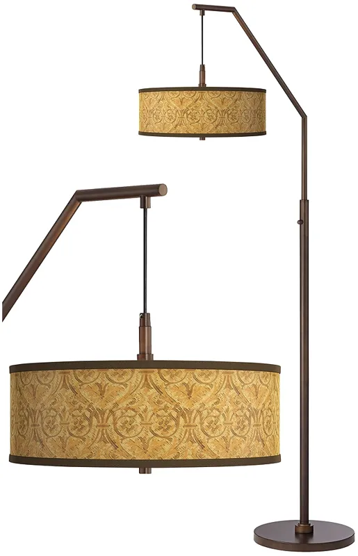 Golden Versailles Bronze Downbridge Arc Floor Lamp