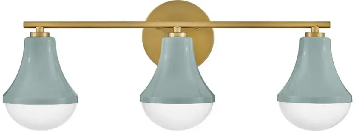 LARK HADDIE Three Light Vanity Seafoam