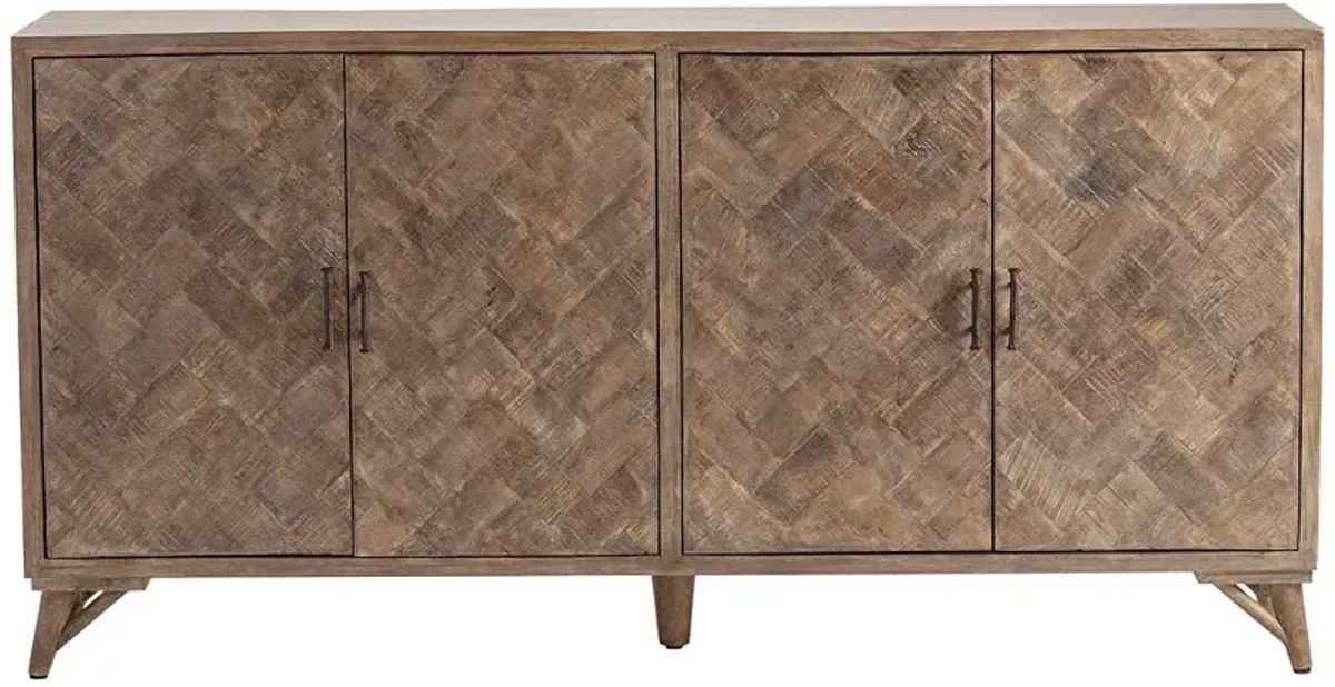 Rowley Grey Washed Wooden Sideboard