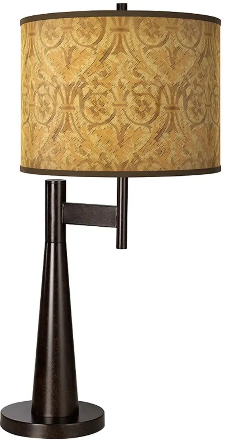 Giclee Glow Novo 30 3/4" Golden Versailles Shade Bronze Table Lamp