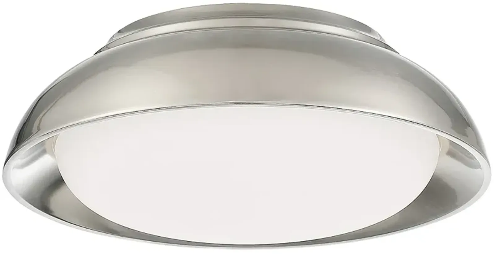 Minka 12" Wide Modern Nickel LED Flush Mount Ceiling Light