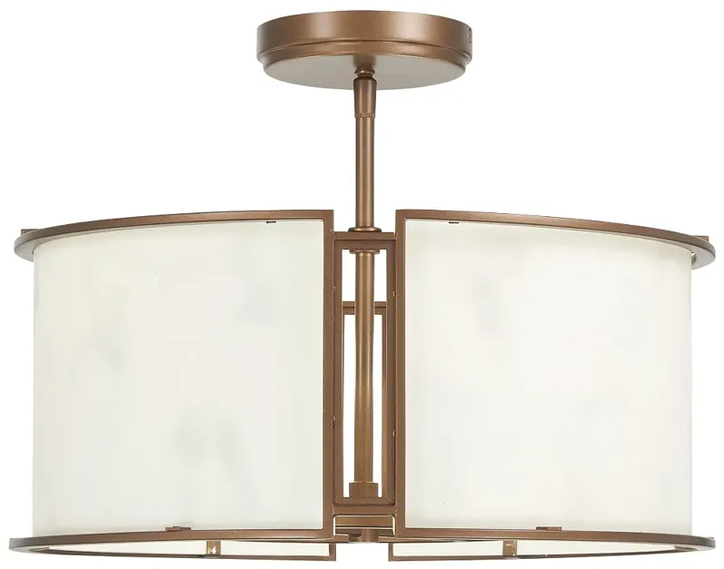 Buchanan 17 1/2" Wide Hellenic Bronze Drum Ceiling Light