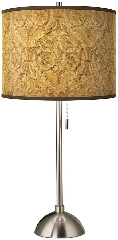 Giclee Glow 28" High Golden Versailles Brushed Nickel Table Lamp
